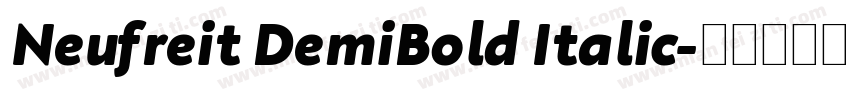 Neufreit DemiBold Italic字体转换